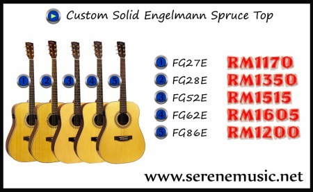 Custom Solid Engelmann Spruce Top Series